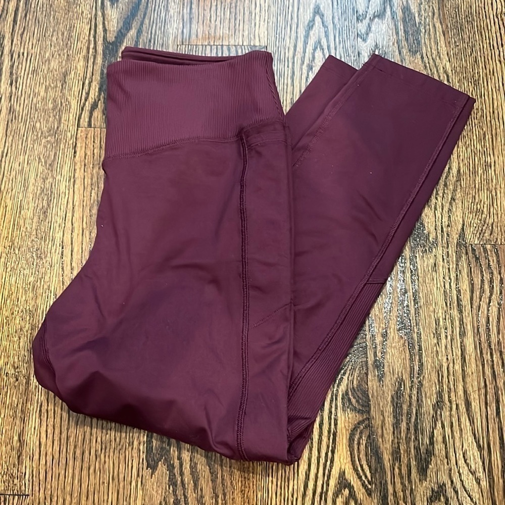 PINK Cozy Leggings Maroon